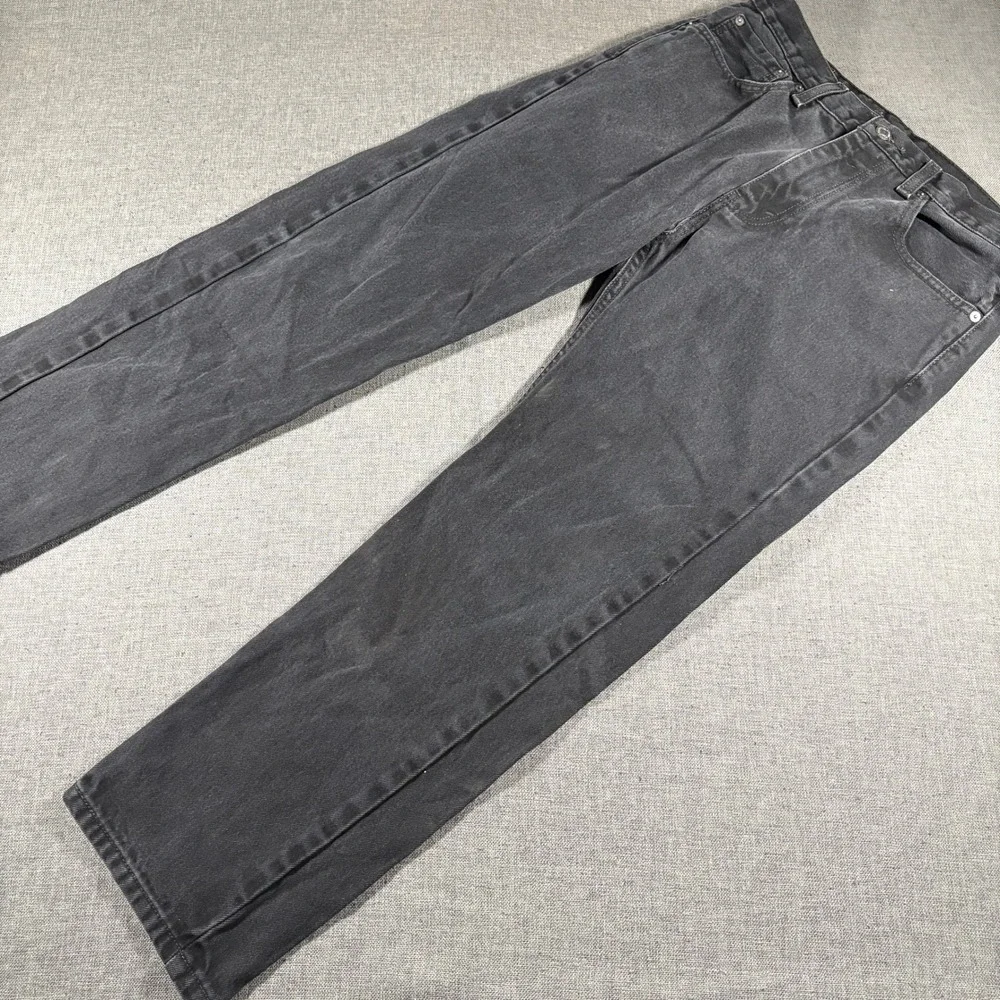 Levi's 505 Regular Fit Jeans Mens 33x29 Faded Black‎ Straight Leg Denim